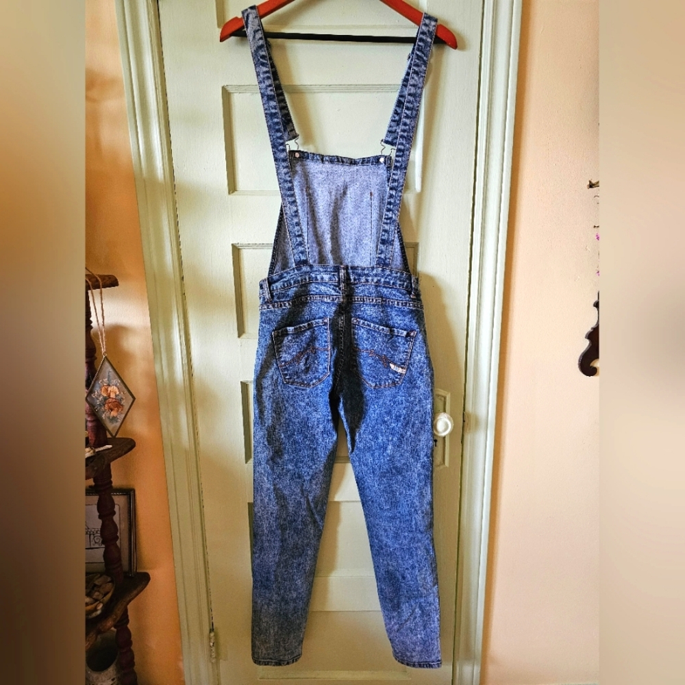 Parasuco acid wash overalls skinny fit blue vintage Y2K 90s - Picture 6 of 11